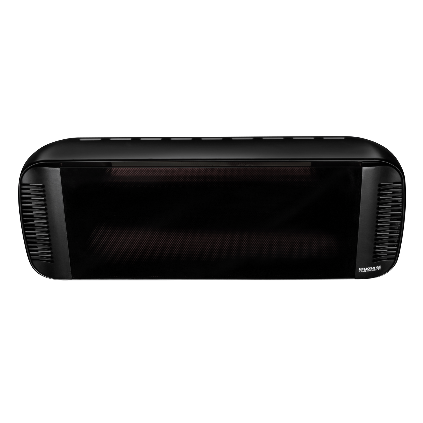 Heizstrahler Heliosa 66 Black in diskreter schwarzer Farbe, geschützt gegen Regen und Staub (IP25).