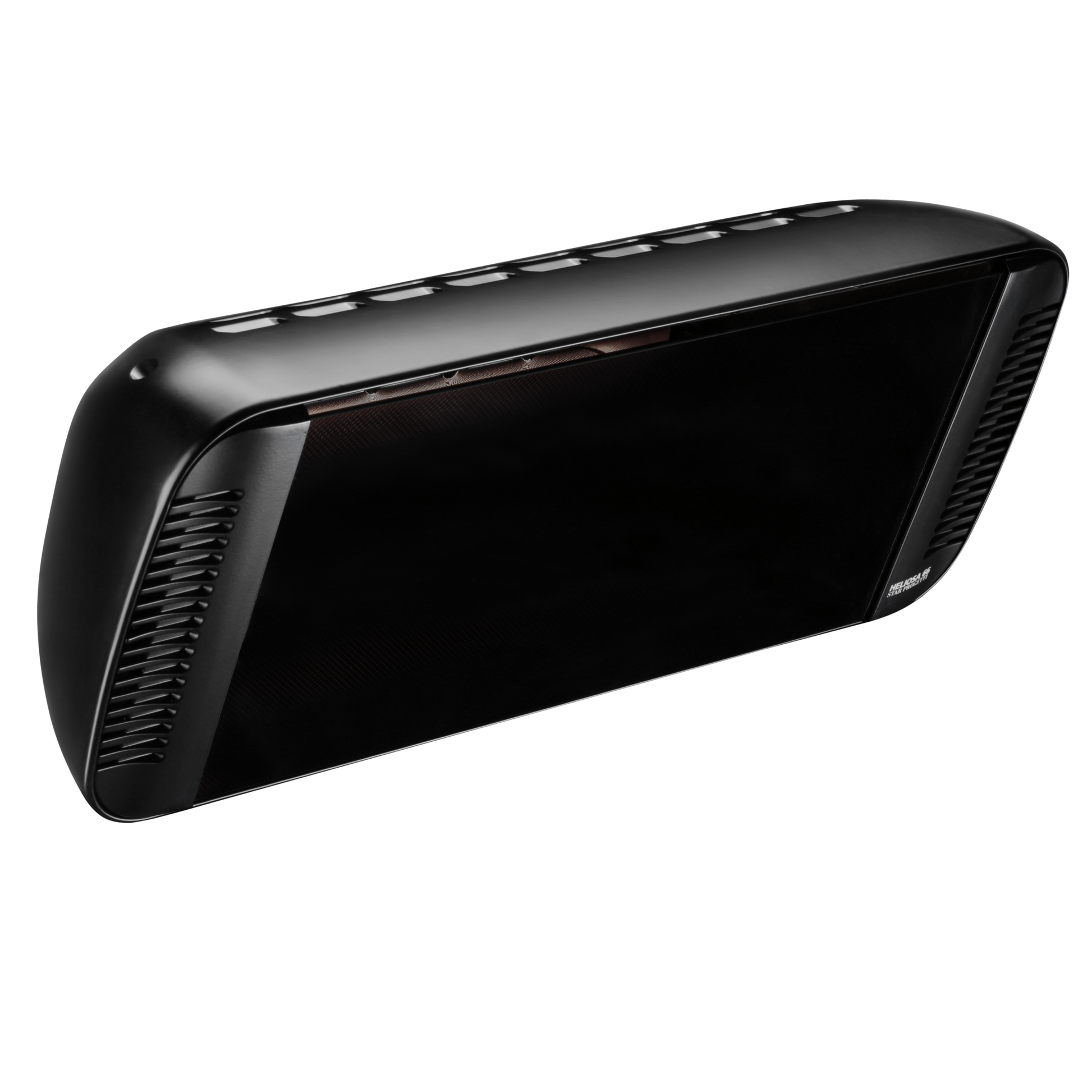 Heliosa 66 Black Heizstrahler in diskreter schwarzer Farbe, wetterbeständig und mit hitzeresistentem Sicherheitsglas.