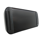 Heliosa 66 Black Heizstrahler in diskreter schwarzer Farbe, IP25, hitzeresistentes Sicherheitsglas.