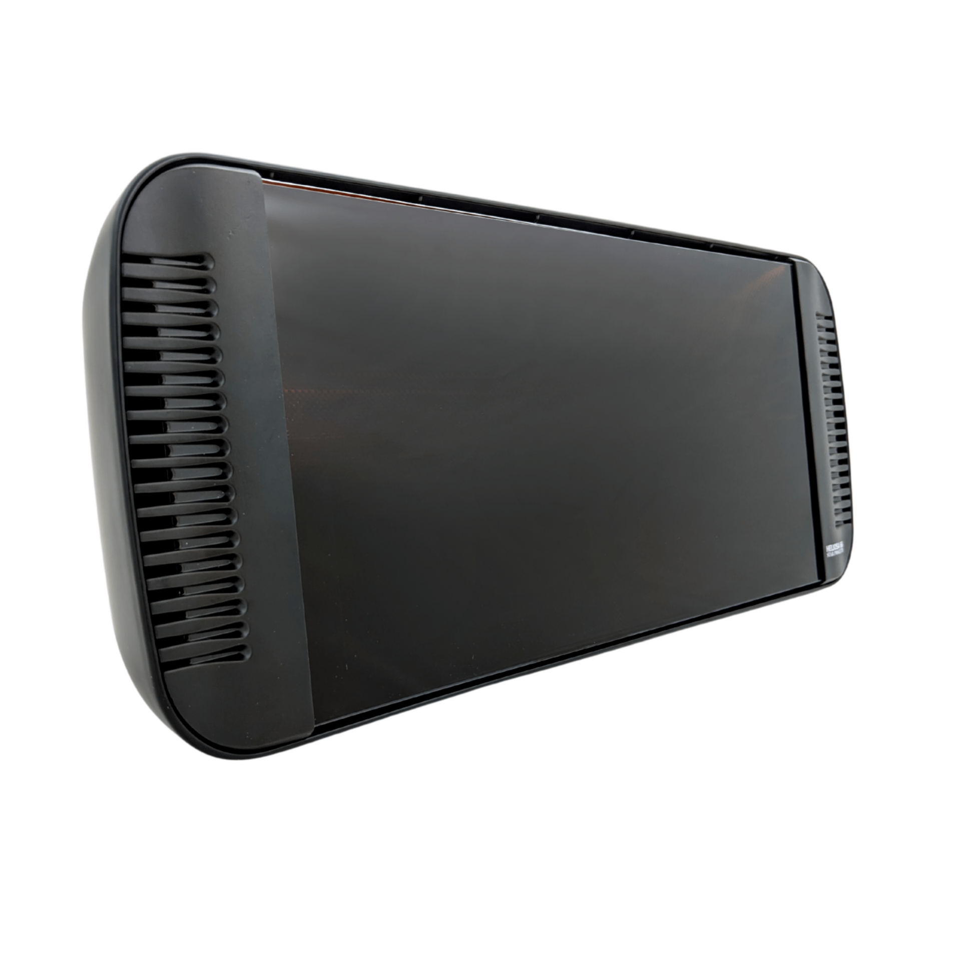 Heliosa 66 Black Heizstrahler in diskreter schwarzer Farbe, IP25, hitzeresistentes Sicherheitsglas.