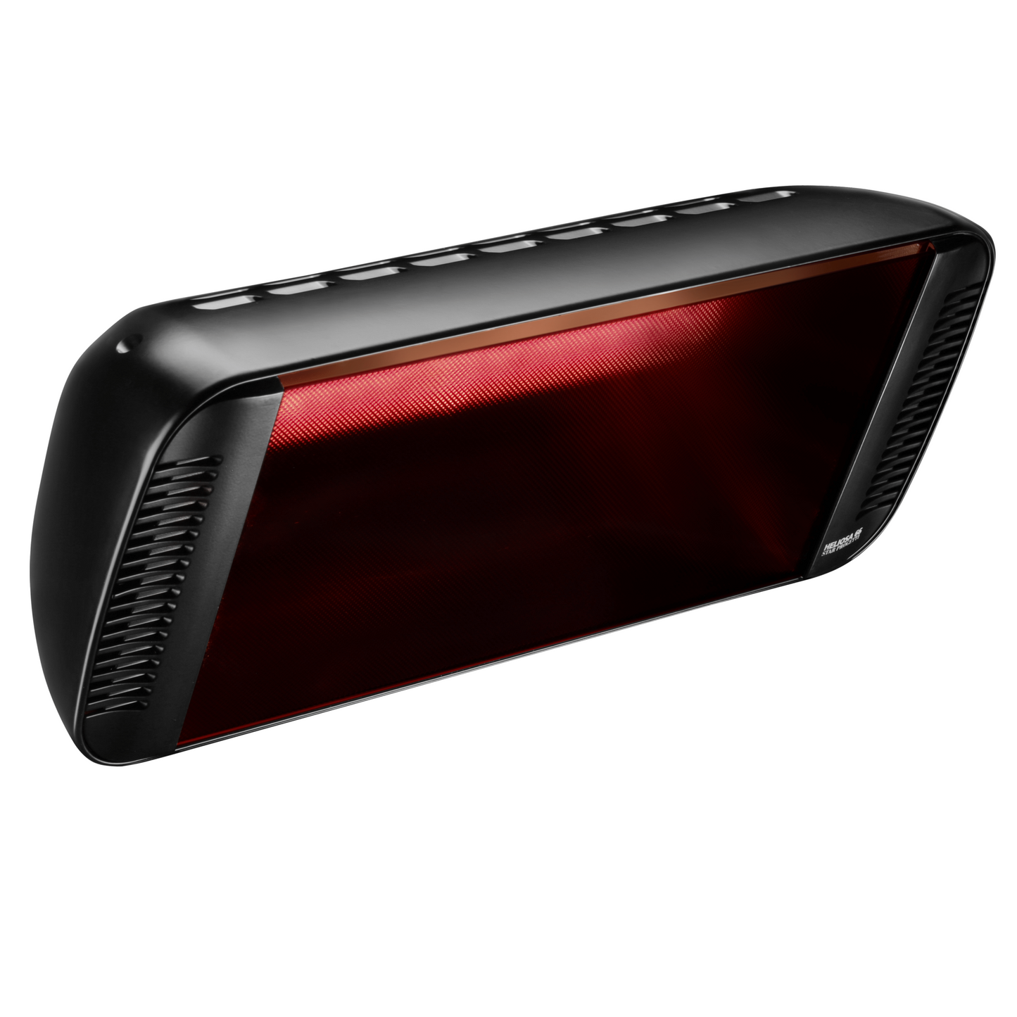 Heliosa 66 Black Heizstrahler in diskreter schwarzer Farbe, geschützt gegen Regen und Staub.