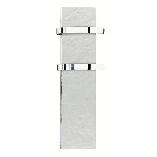 Climastar Slim 500 Handtuchtrockner in Stein-Design, 25 x 100 cm, effiziente Heizleistung von 500 Watt.