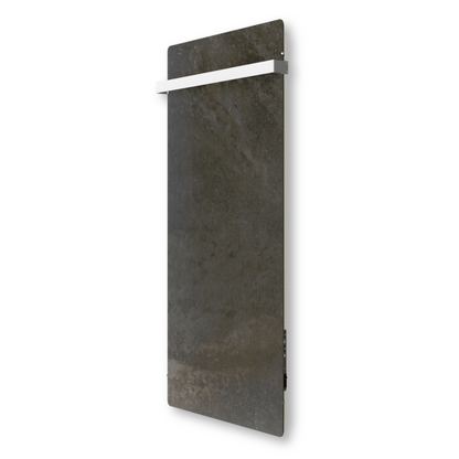Climastar Slim BIG 800 Handtuchtrockner in Terra Limestone mit 800 Watt Heizleistung, 50 x 100 cm Design.