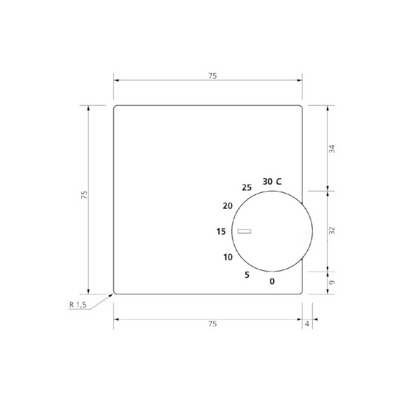 Salus RT10 Thermostat in einfachem Design mit manueller Temperatursteuerung und Nachtmodus.