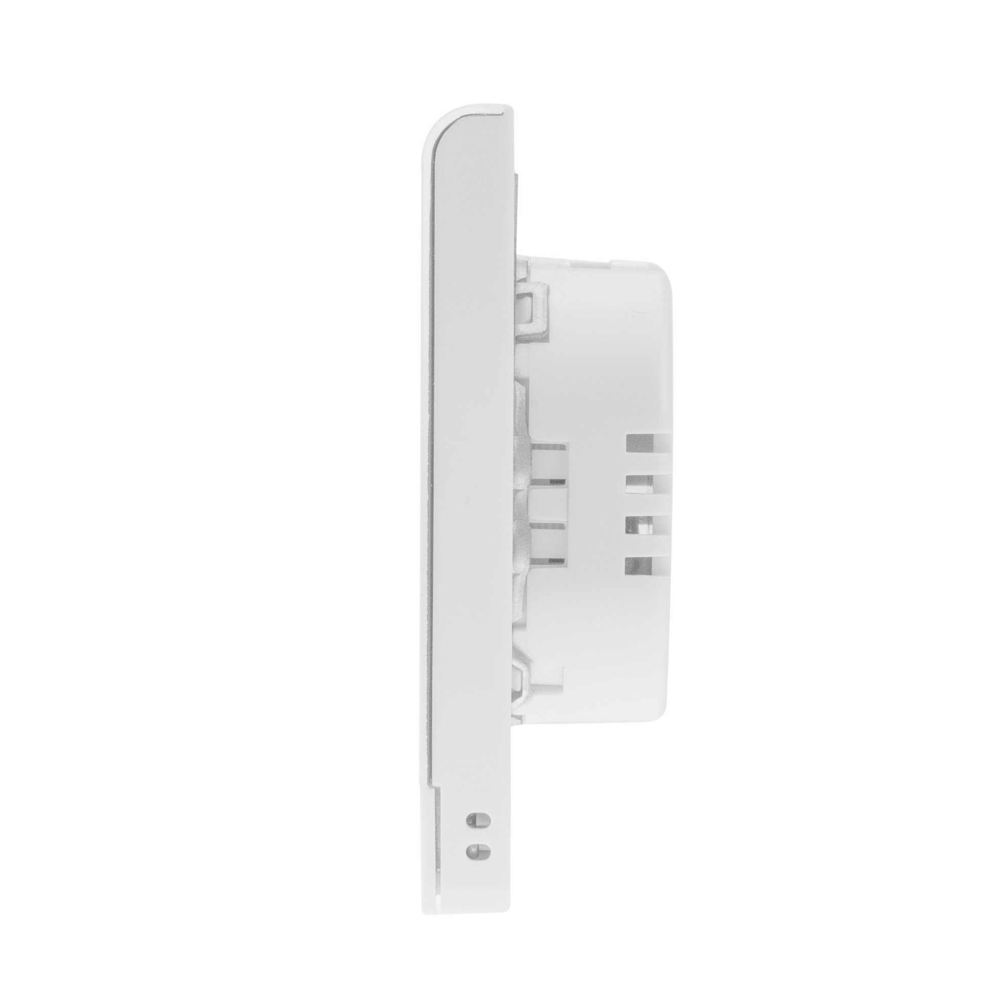 Salus Smart Home SQ610 Quantum Thermostat mit grossem blau hinterleuchtetem Display und intuitivem Menü.