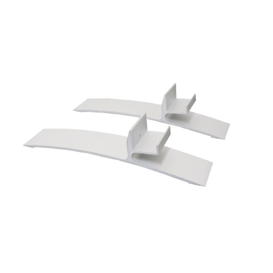 Eloxierte Aluminium Standfüsse für ecoheat Basic Infrarotheizungen in elegantem Design.