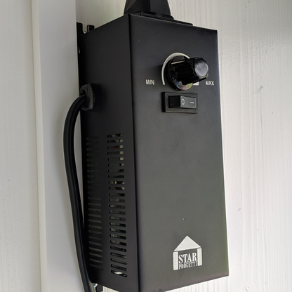 STAR4 3 kW Dimmer von ecofort AG zur Regulierung der Heizleistung zwischen 19% und 100%.