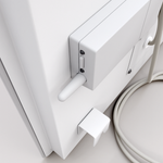 ZenSwiss Deluxe 260W Infrarotheizpanel in elegantem weissem Design, geeignet für Deckenmontage, 54 x 54 cm.