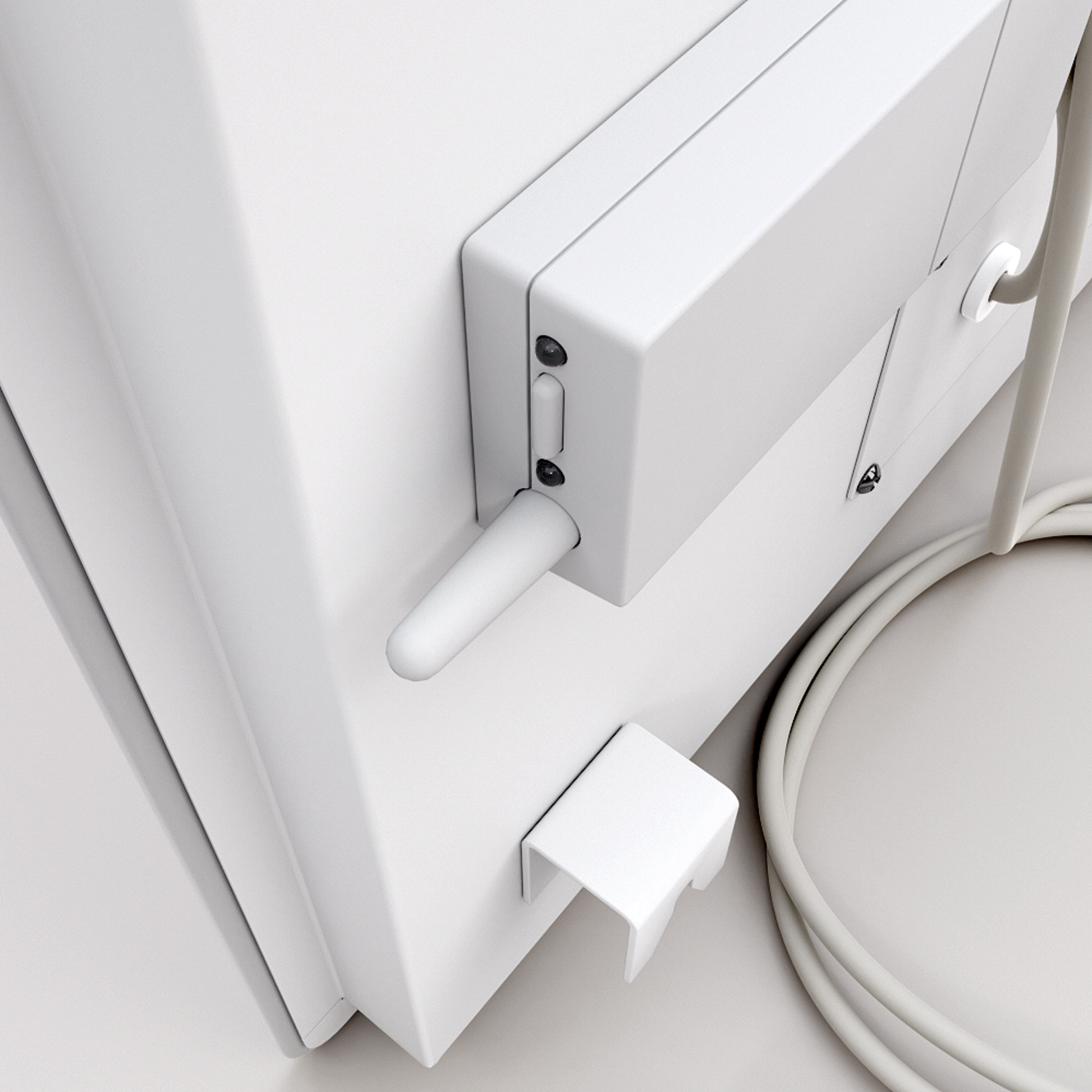 ZenSwiss Deluxe 260W Infrarotheizpanel in elegantem weissem Design, geeignet für Deckenmontage, 54 x 54 cm.