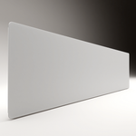 ZenSwiss Niedrigenergie-Infrarotheizung 570W in Matt Weiss, elegantes Design an der Wand montiert.