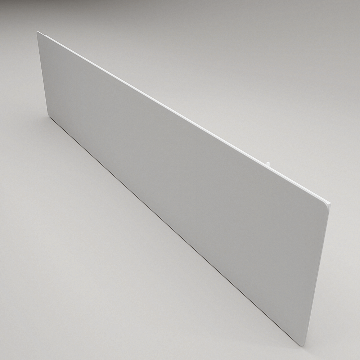 ZenSwiss Niedrigenergie-Infrarotheizung 570W in elegantem mattem Weiss, Wandmontage, flaches Design.