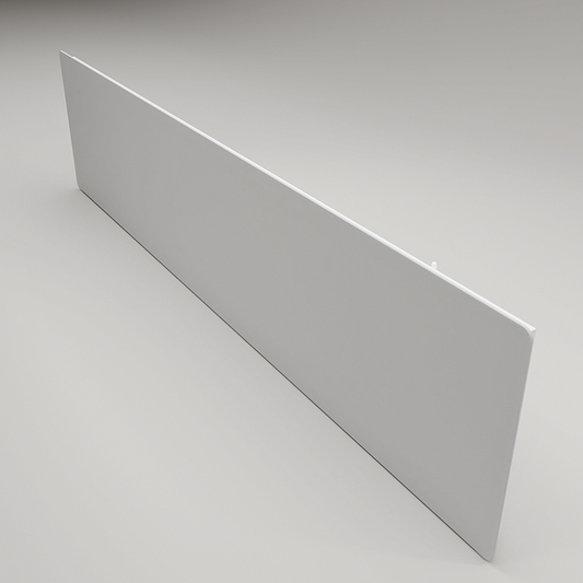 ZenSwiss Niedrigenergie-Infrarotheizung 570W in elegantem mattem Weiss, Wandmontage, flaches Design.