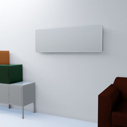 ZenSwiss Deluxe Infrarotpanel 280W in Matt Weiss, an der Decke montiert, modernes Design für beste Energieeffizienz.