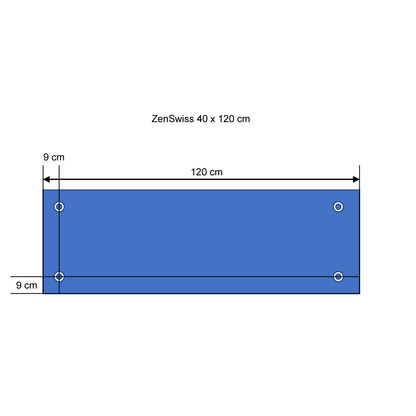 ZenSwiss Deluxe Infrarot-Heizpanel 390W in elegantem, .mattweiss Design, montiert an der Wand.