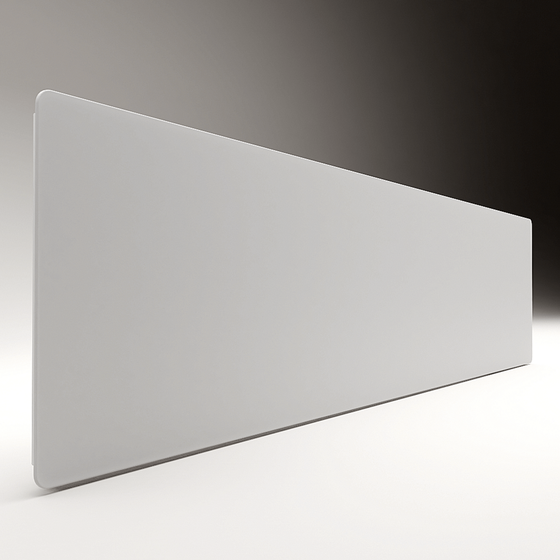 ZenSwiss Deluxe Infrarotpanel 570W, matt weiss, elegante Deckenheizung mit Glasoberfläche.