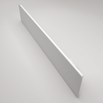 Elegantes 400W Infrarot-Heizpanel von ZenSwiss, matt weiss, montiert an der Decke.
