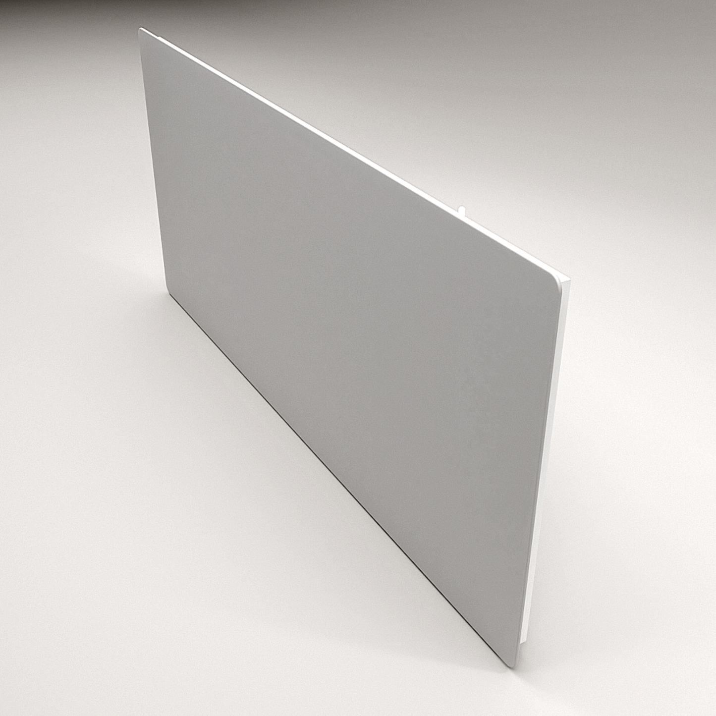 Elegantes Infrarot-Heizpanel von ZenSwiss, 550W, dimensions 54x118cm in mattem Weiss, geeignet für Wand- und Deckenmontage.