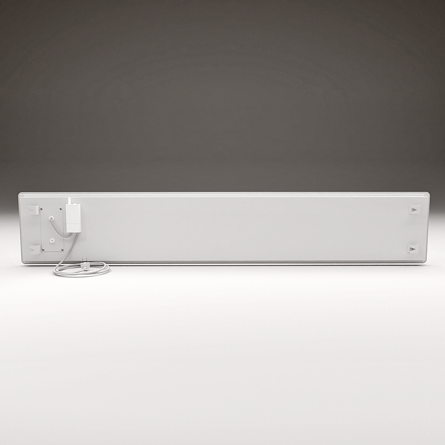 ZenSwiss Deluxe Infrarotpanel 400W in Matt Weiss, elegantes Design für Wand- oder Deckenmontage.