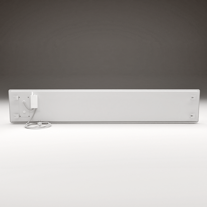 ZenSwiss Deluxe Infrarotpanel 400W in Matt Weiss, elegantes Design für Wand- oder Deckenmontage.