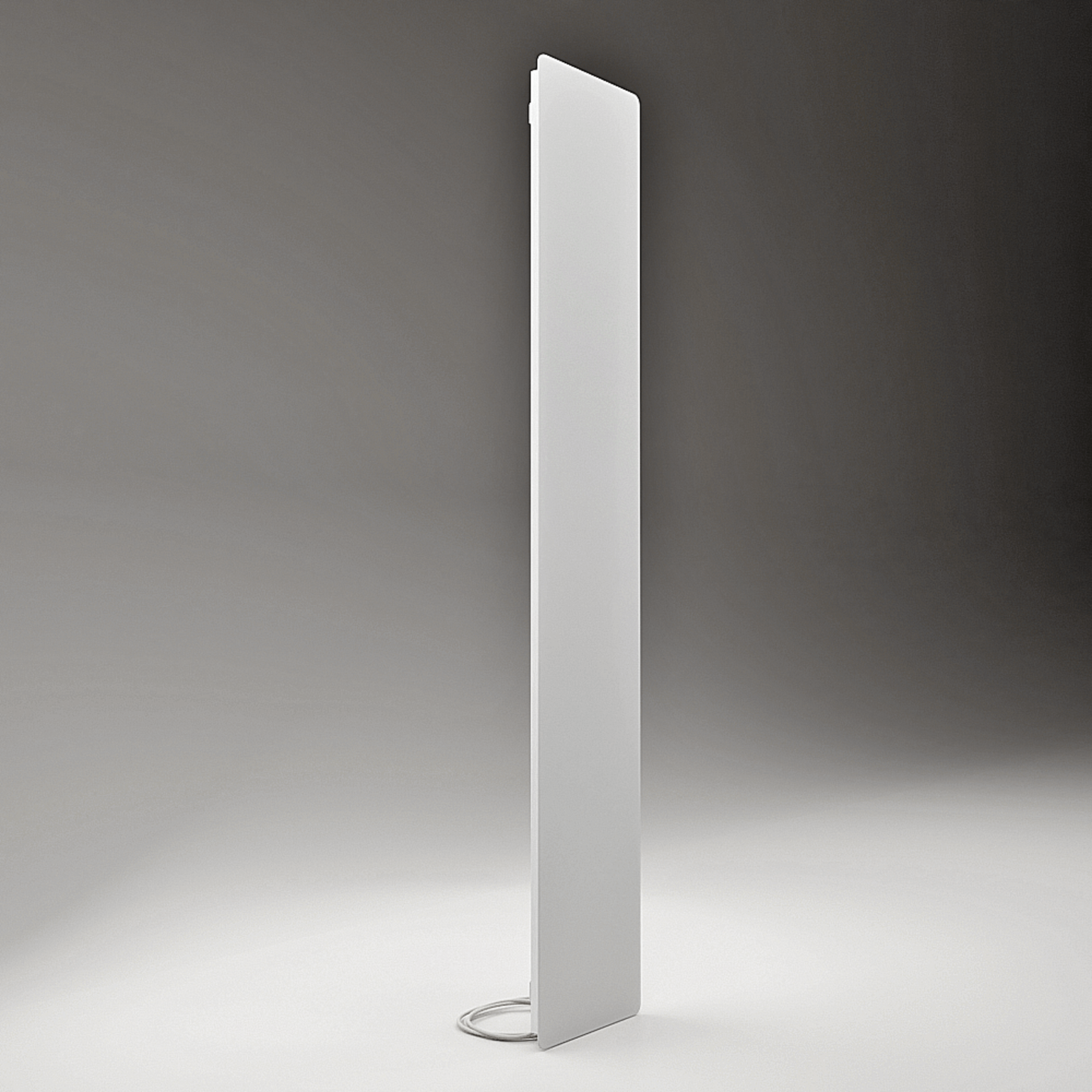 ZenSwiss Deluxe Infrarotpanel in Matt Weiss, 30 x 170 cm, an der Decke montiert, elegantes Design.