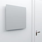 Niedrigenergie-Infrarotheizung von ZenSwiss mit elegantem Matt-Weiss-Design, 54 cm x 54 cm.