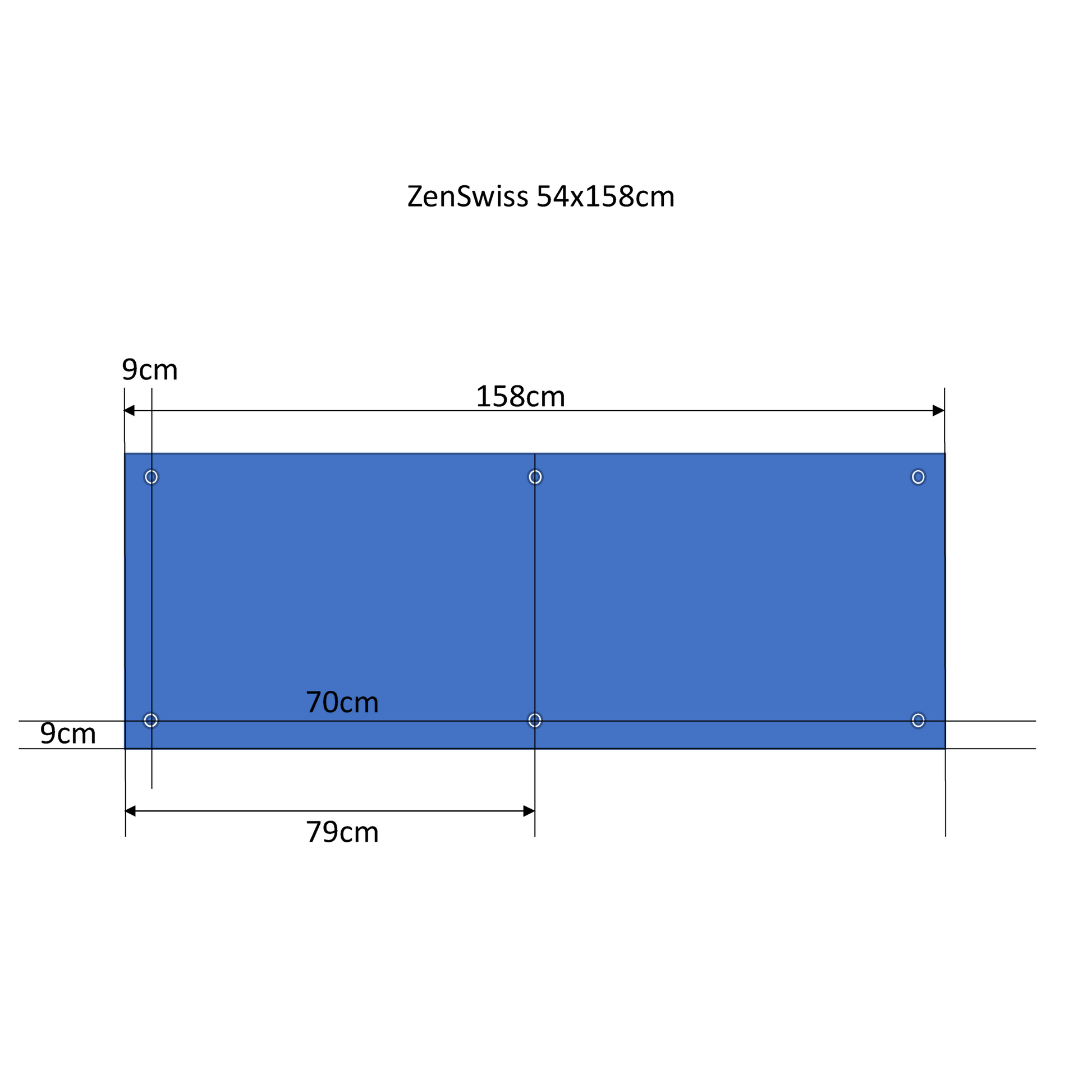 ZenSwiss Niedrigenergie-Infrarotheizung 800W, elegantes Infrarotpanel in Matt Weiss, 54 cm x 158 cm.