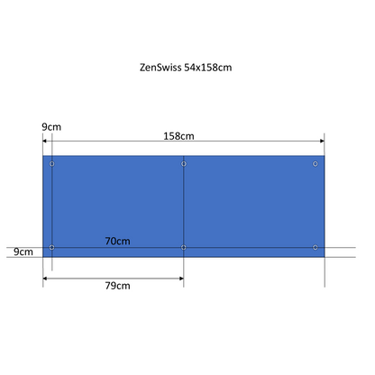 ZenSwiss Niedrigenergie-Infrarotheizung 800W, elegantes Infrarotpanel in Matt Weiss, 54 cm x 158 cm.